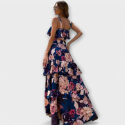 Sommerliches Damen-Strandset mit Volants und Blumenmuster – Ansicht 3