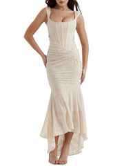 Bella – Maxikleid mit Blumenmuster in Blau