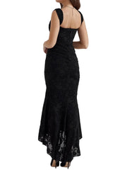 Bella – Maxikleid mit Blumenmuster in Blau
