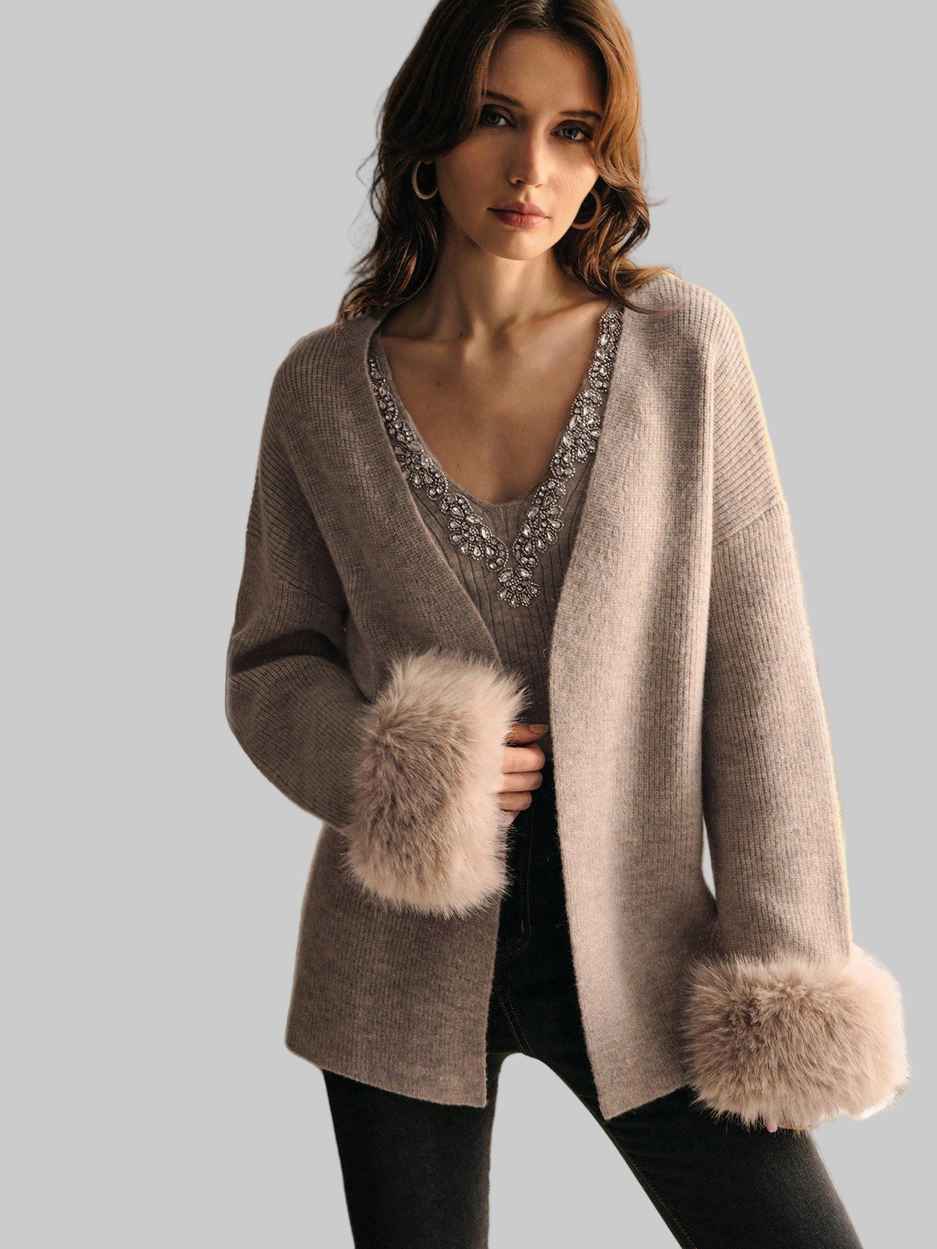 Eira – Verzierte Bluse für Damen mit passendem Bolero – Ansicht 3