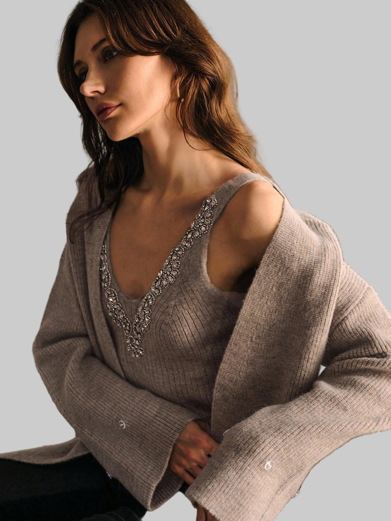 Eira – Verzierte Bluse für Damen mit passendem Bolero – Ansicht 2