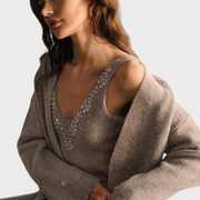 Eira – Verzierte Damenbluse mit passender Jacke – Ansicht 2