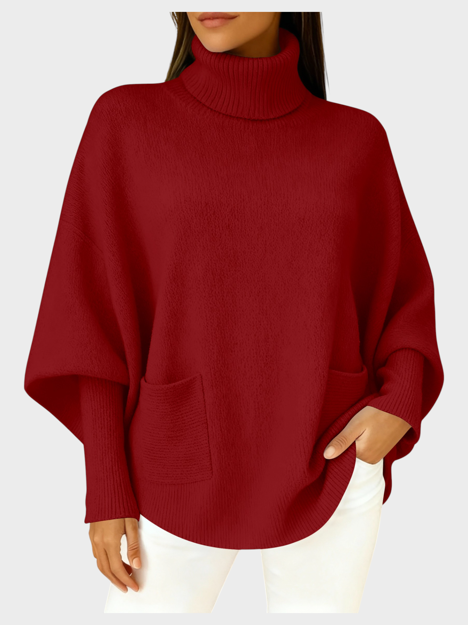 Nikka – Lässiger Damenpullover mit Stehkragen – Ansicht 8