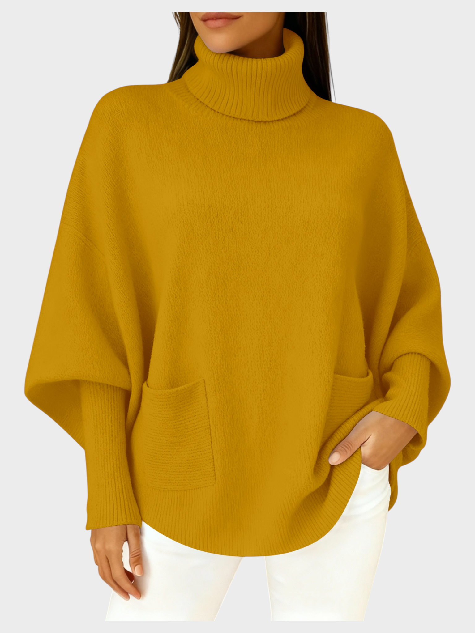 Nikka – Lässiger Damenpullover mit Stehkragen – Ansicht 7