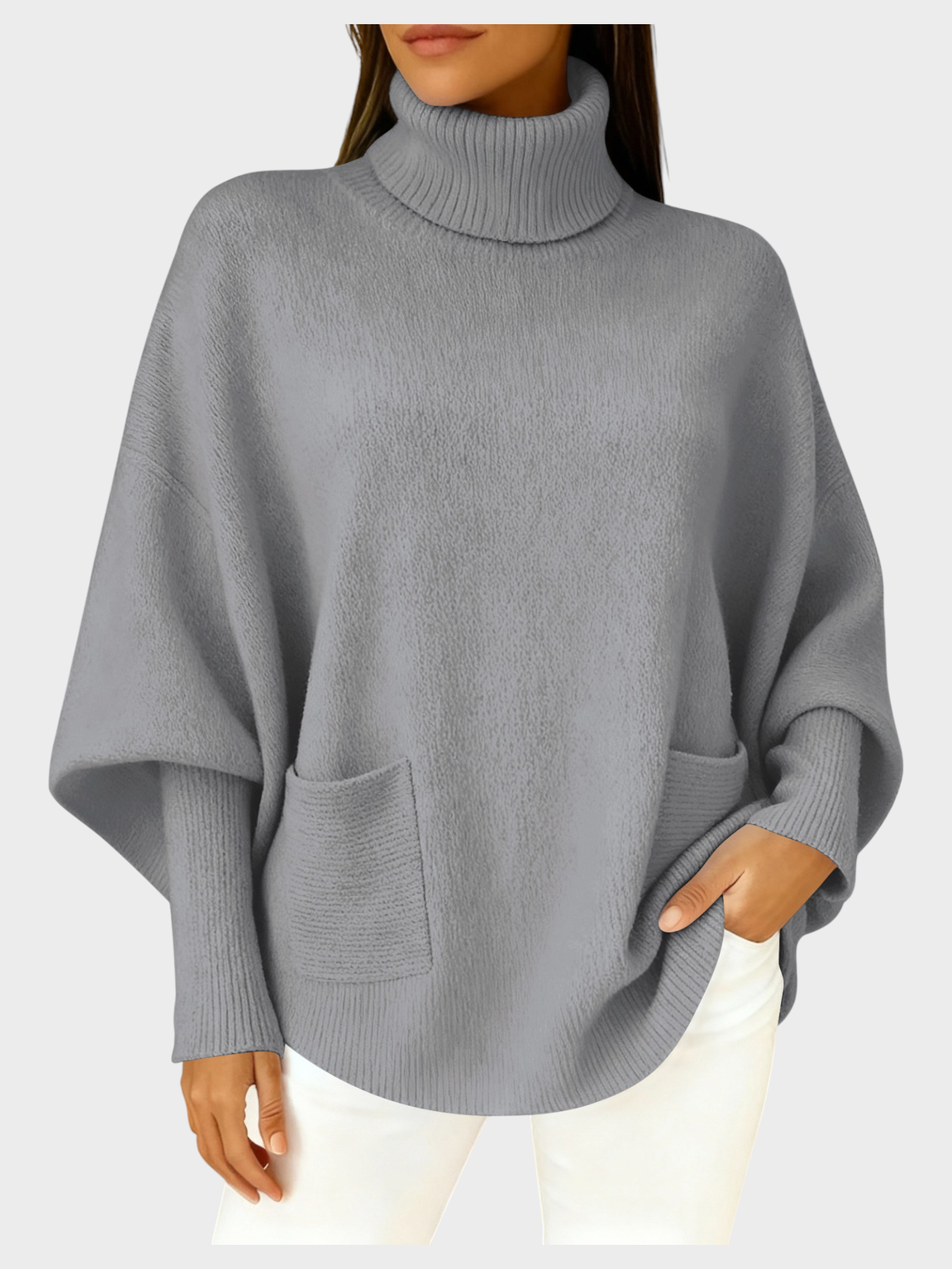 Nikka – Lässiger Damenpullover mit Stehkragen – Ansicht 6