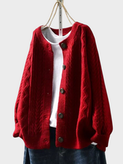 Lorenza – Zopfstrick-Strickjacke für Damen – Ansicht 2