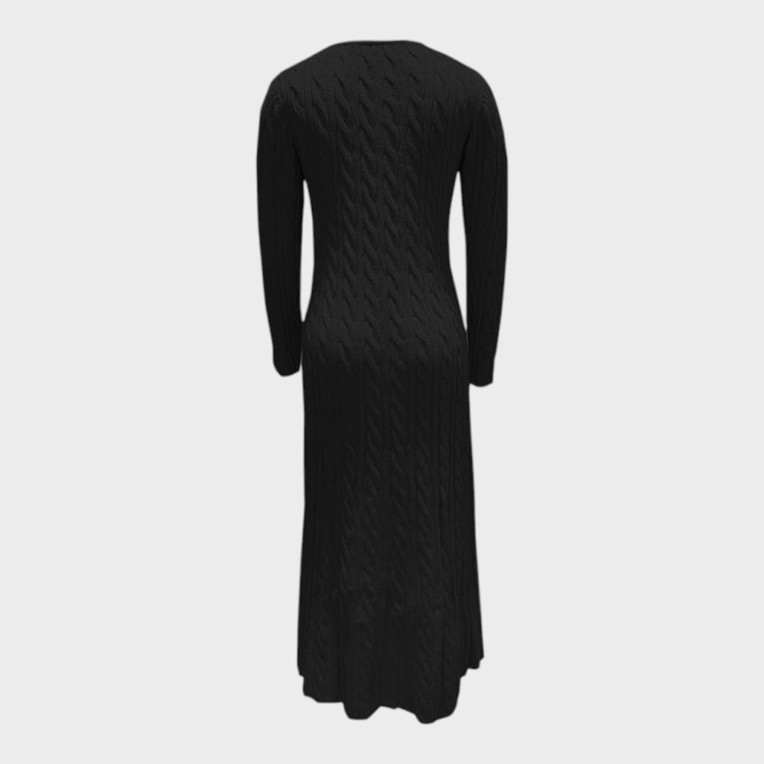 Evelyn | Bequemer Maxi-Jumpsuit aus Zopfstrick