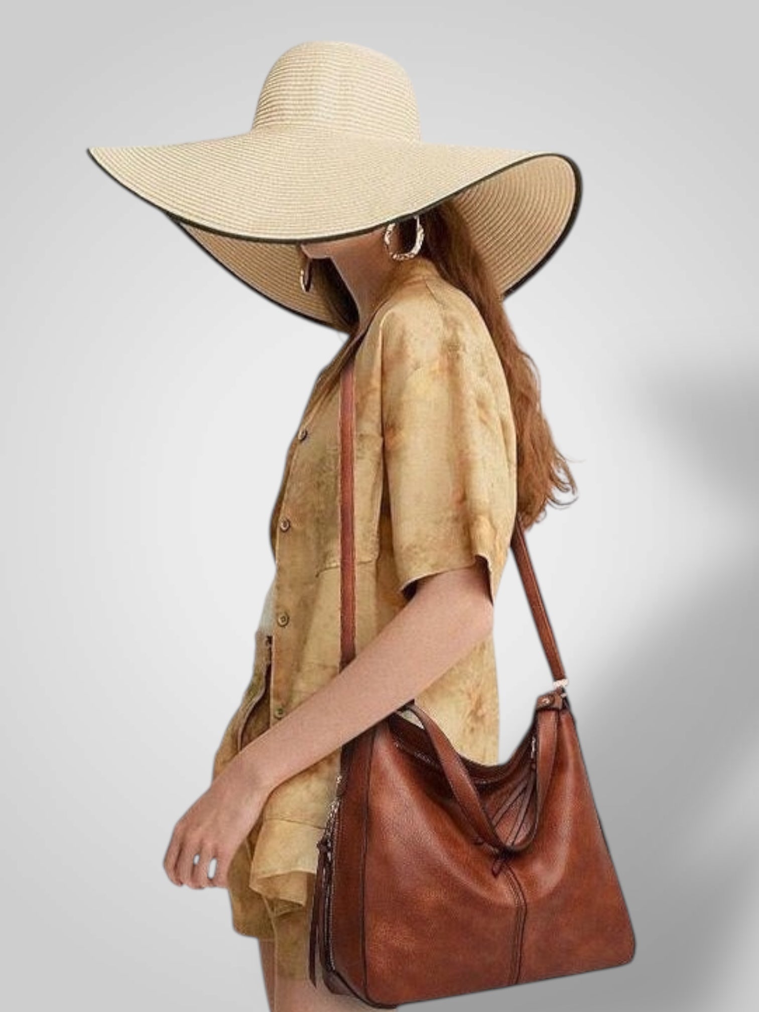 Freia – Elegante Lederschultertasche für Damen – Ansicht 7