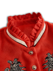 Harmony – Damen-Wolljacke mit Stehkragen und Rosenstickerei – Ansicht 11
