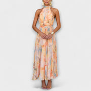 Aquarell-Maxikleid für Damen