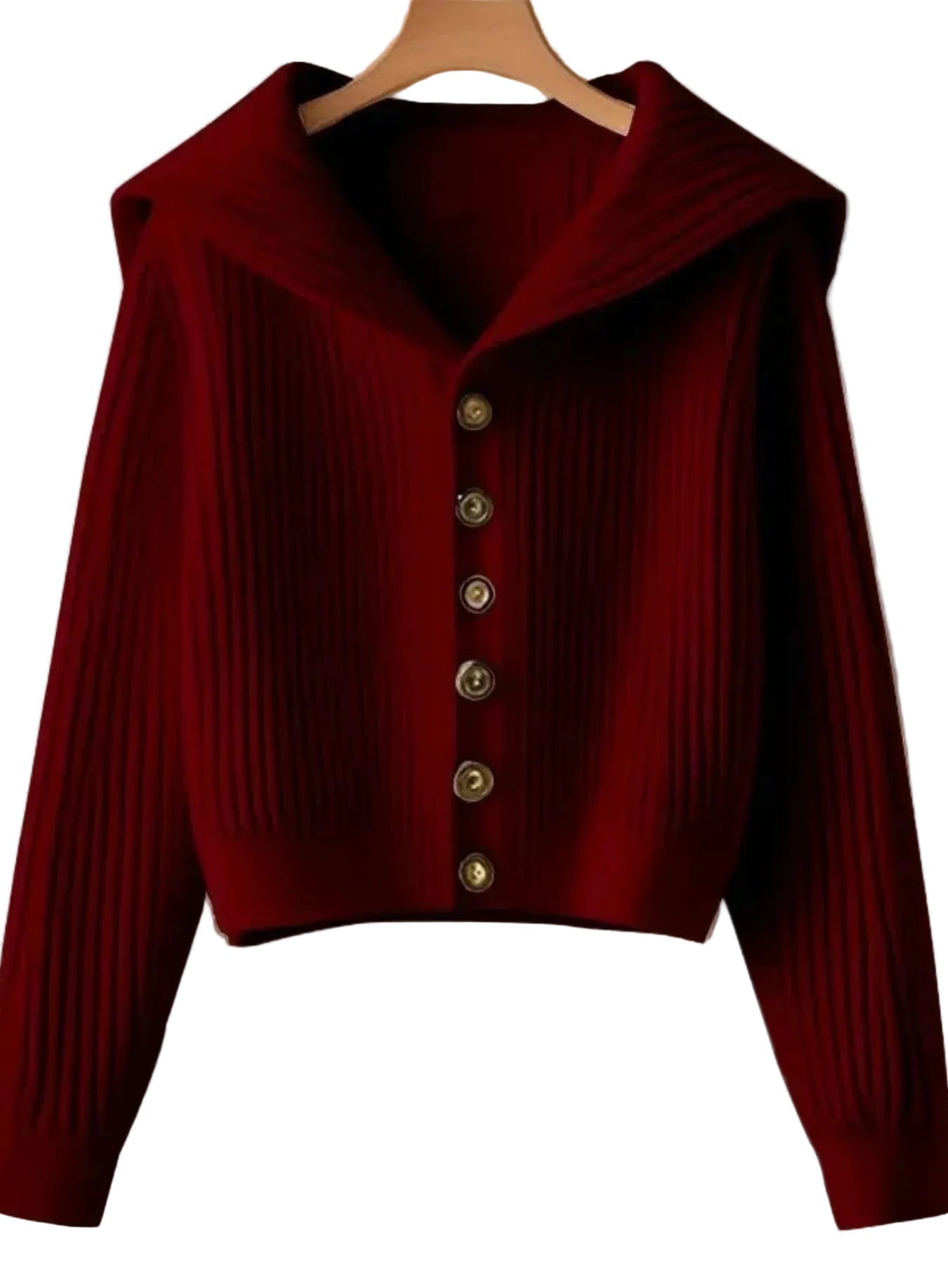 Melina – Damen-Strickjacke mit Rippenmuster – Ansicht 2