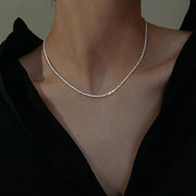 Silbernes Halsketten-Set aus 925er Silber mit Sternmotiv – Ansicht 2