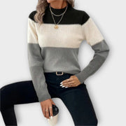 Eleganter gestreifter Damenpullover Elina