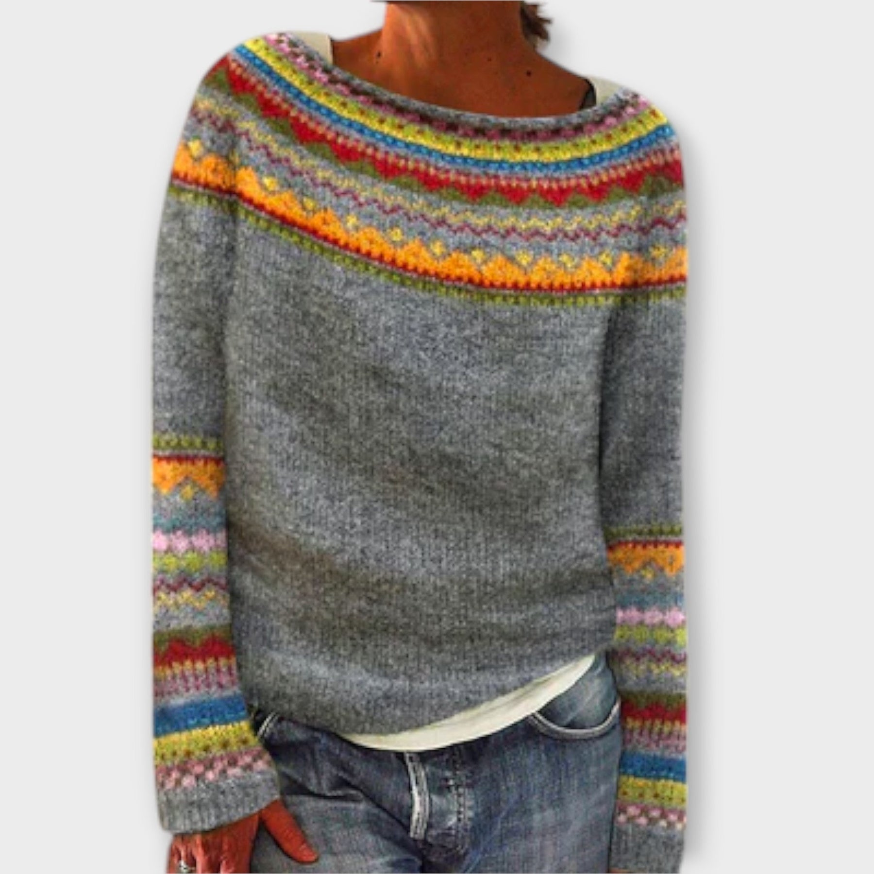 Vintage-Strickpullover für Damen