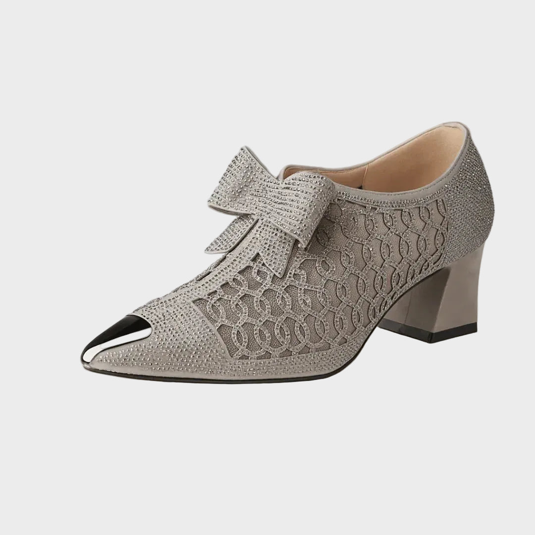 Damen-Pumps Vivienne mit Schleife und Strass