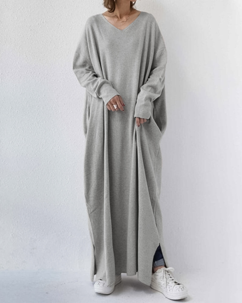 Eudora – Elegantes Maxikleid für Damen mit V-Ausschnitt