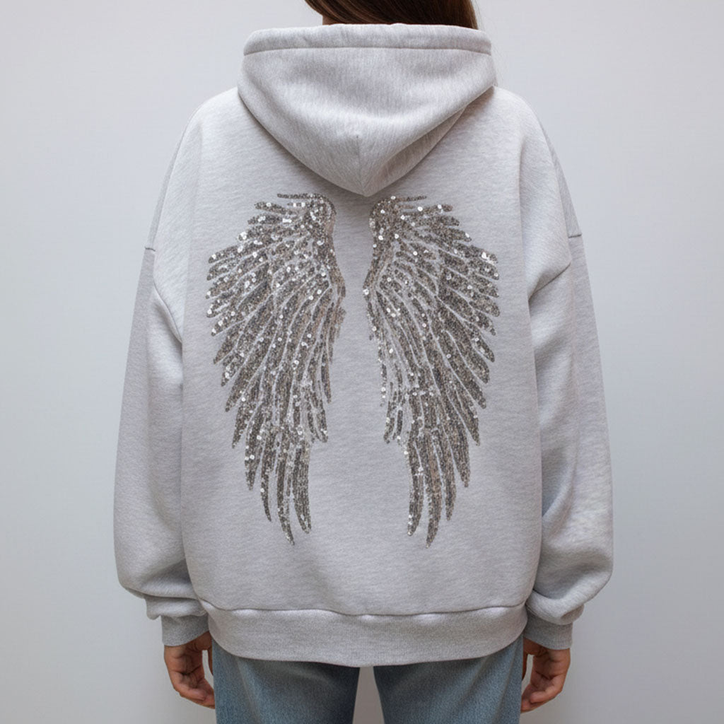 Avana – Damen-Set aus Hoodie und Trainingshose mit Engelsflügeln – Ansicht 8