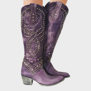 Orthopädische Damen-Kniestiefel Orena mit spitzer Zehenpartie