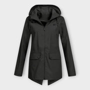 Linda – Stilvolle wasserdichte Damenjacke mit Kapuze – Ansicht 2