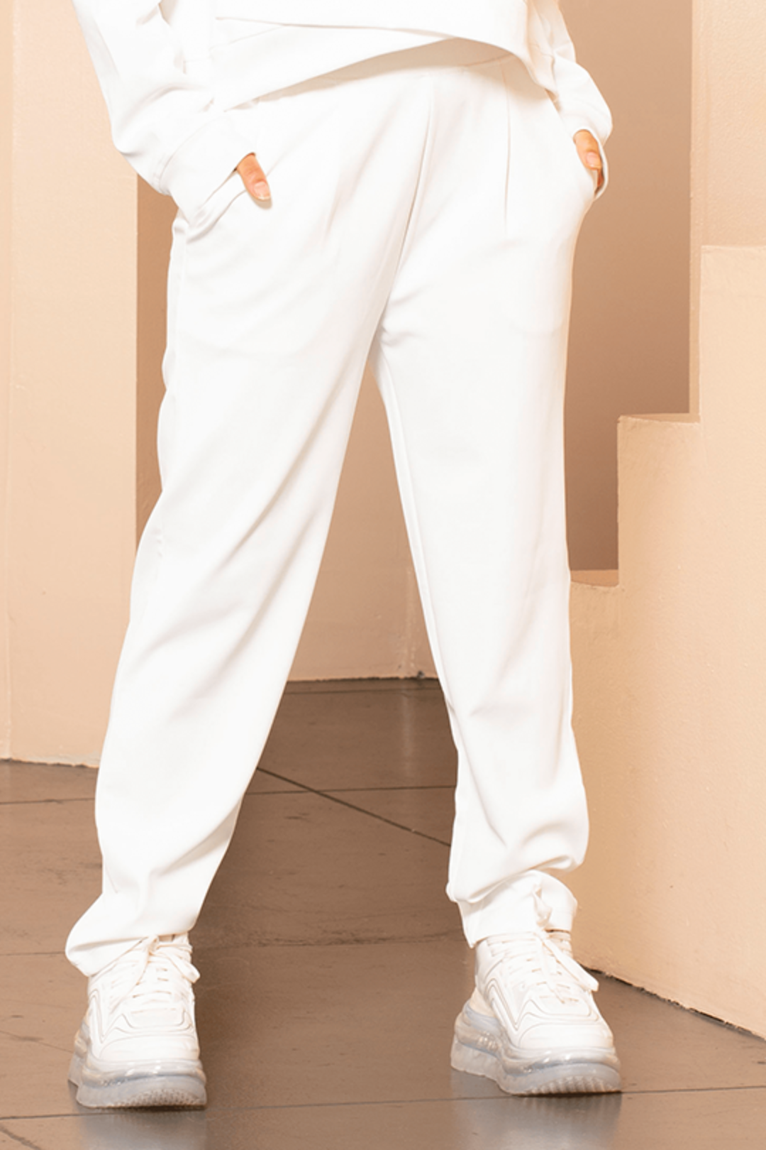 Damen-Fleece-Jogginghose mit Taschen