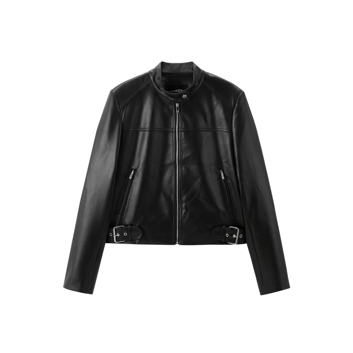 Iris – Kurze schwarze Motorradjacke für Damen aus PU