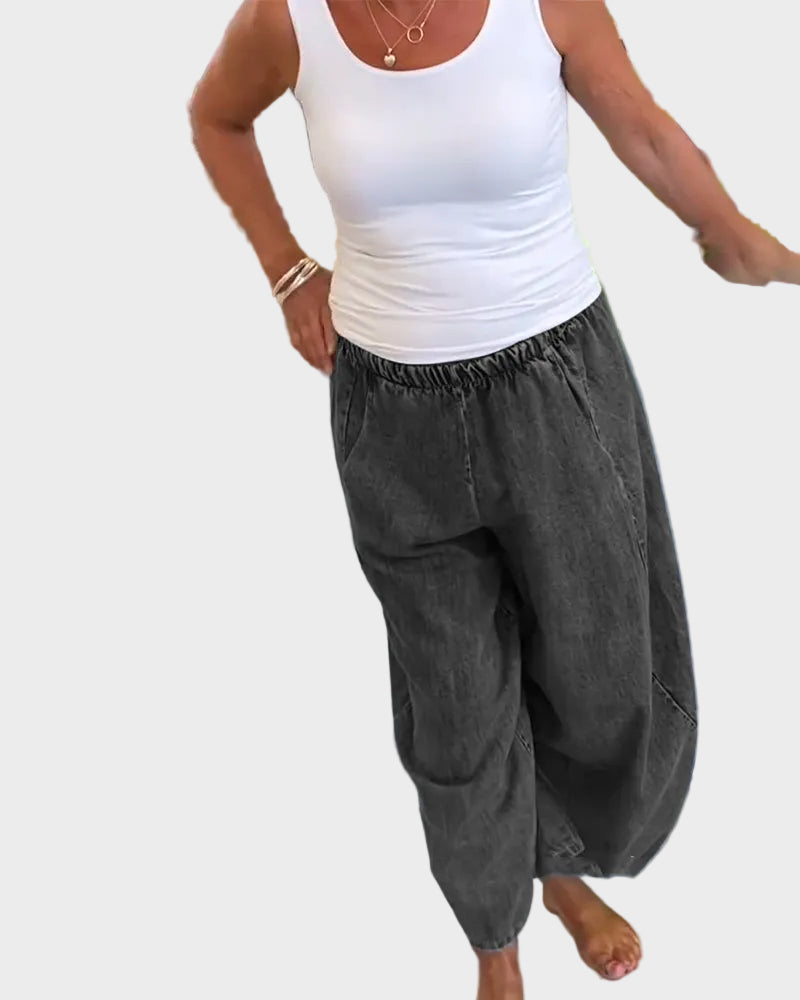 Gwen – Lockere Damenjeans mit elastischem Bund – Ansicht 9