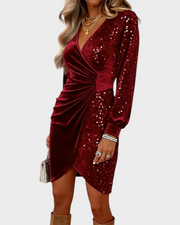 Seraphine – Midikleid mit V-Ausschnitt und Glitzer – Ansicht 4