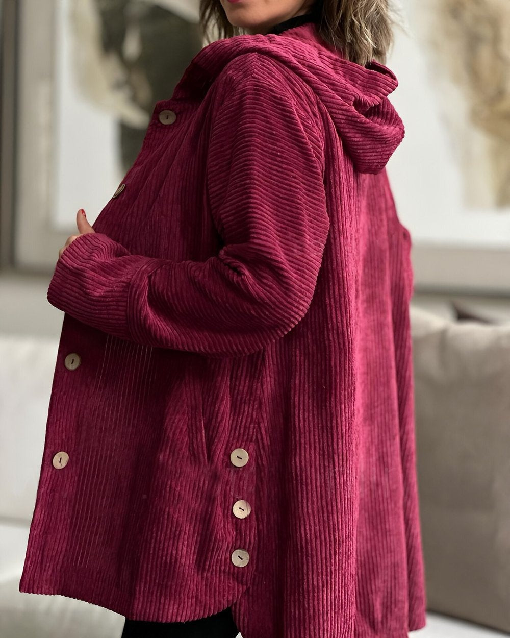 Cordia – Cordjacke für Damen mit Kapuze – Ansicht 3