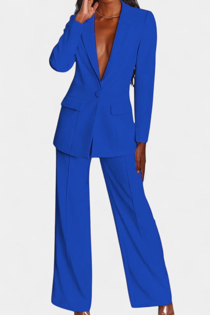 Marnie Set aus tailliertem Blazer und weit geschnittener Hose