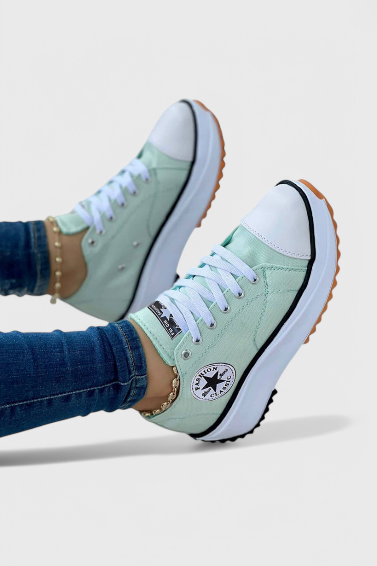 Taya – Chunky Canvas-Sneaker für Damen – Ansicht 9
