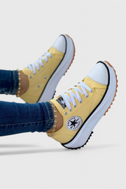 Taya – Chunky Canvas-Sneaker für Damen – Ansicht 7
