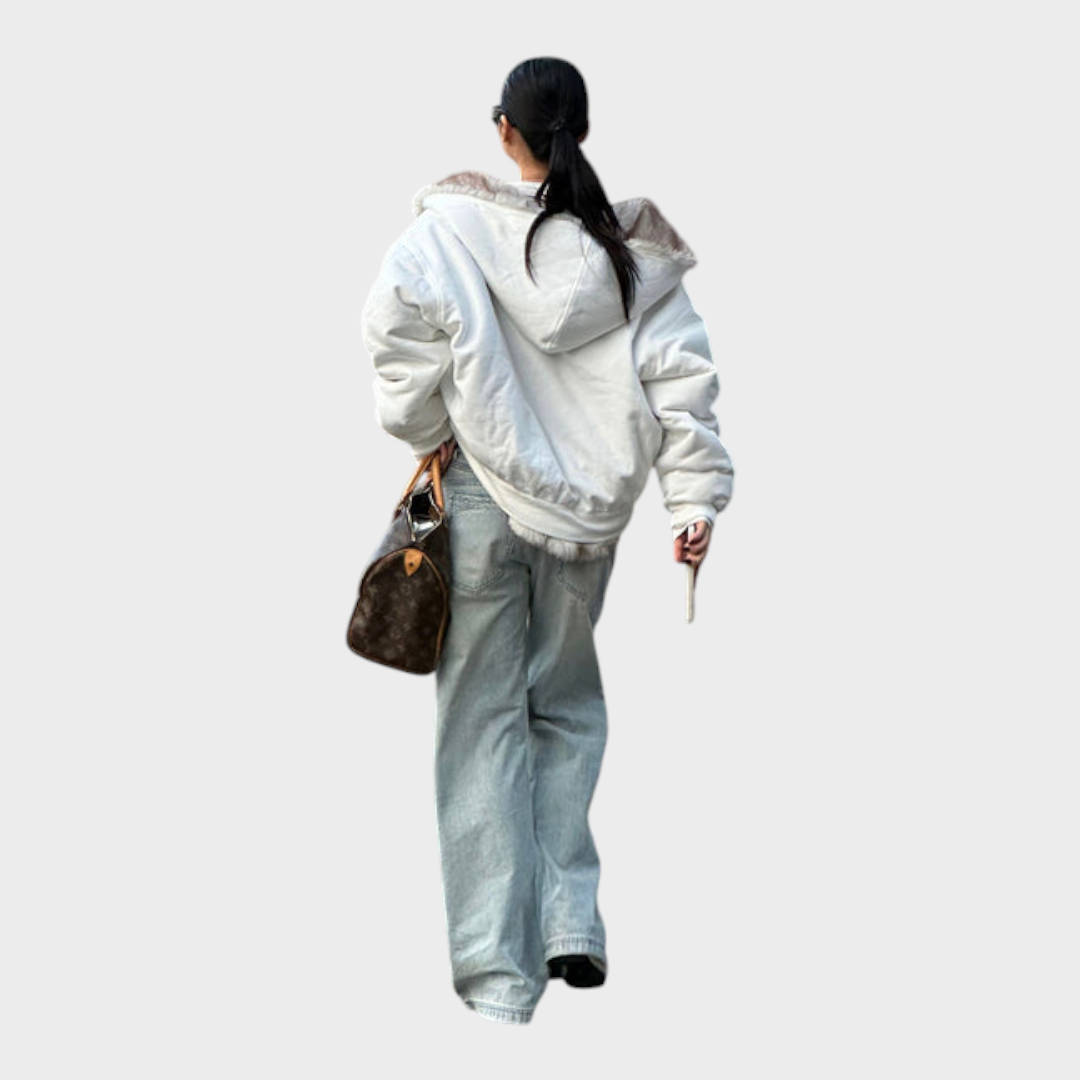 Vera – Wendbare Damen-Fleecejacke mit Kapuze – Ansicht 2