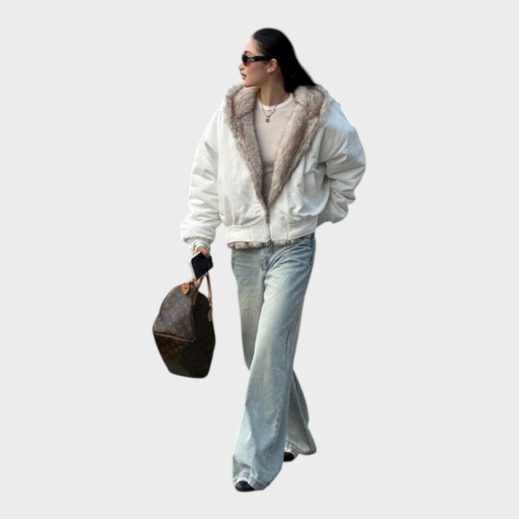 Vera | Wendbare Fleecejacke mit Kapuze