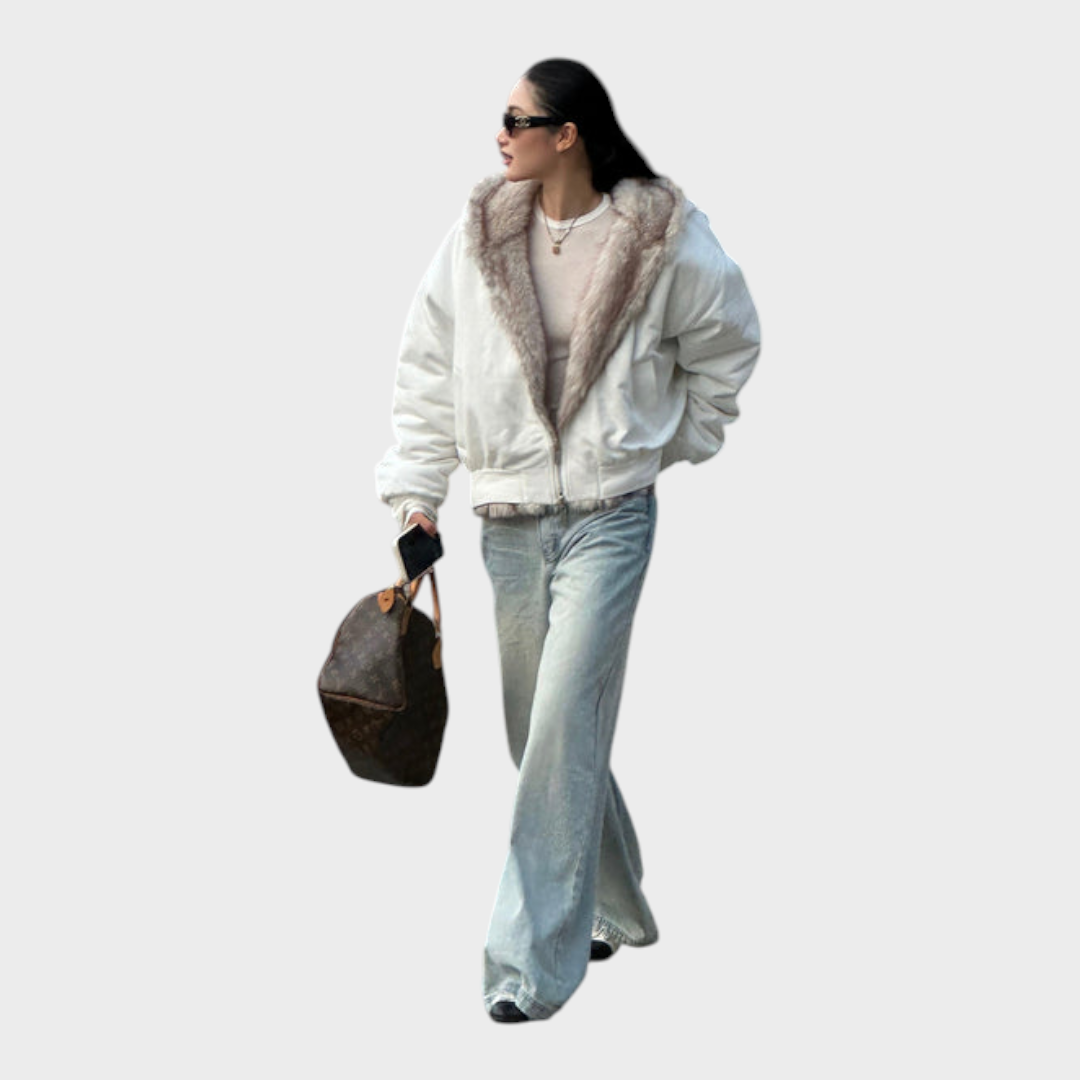 Vera – Wendbare Damen-Fleecejacke mit Kapuze – Ansicht 4