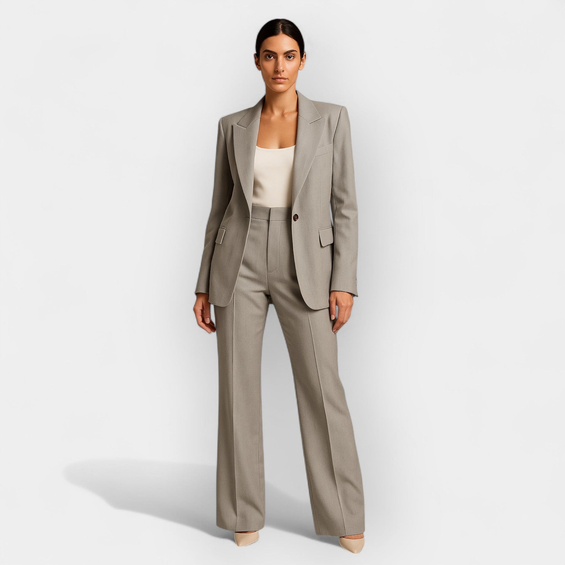 Damen-Set aus Mantel und Hose – Ansicht 3