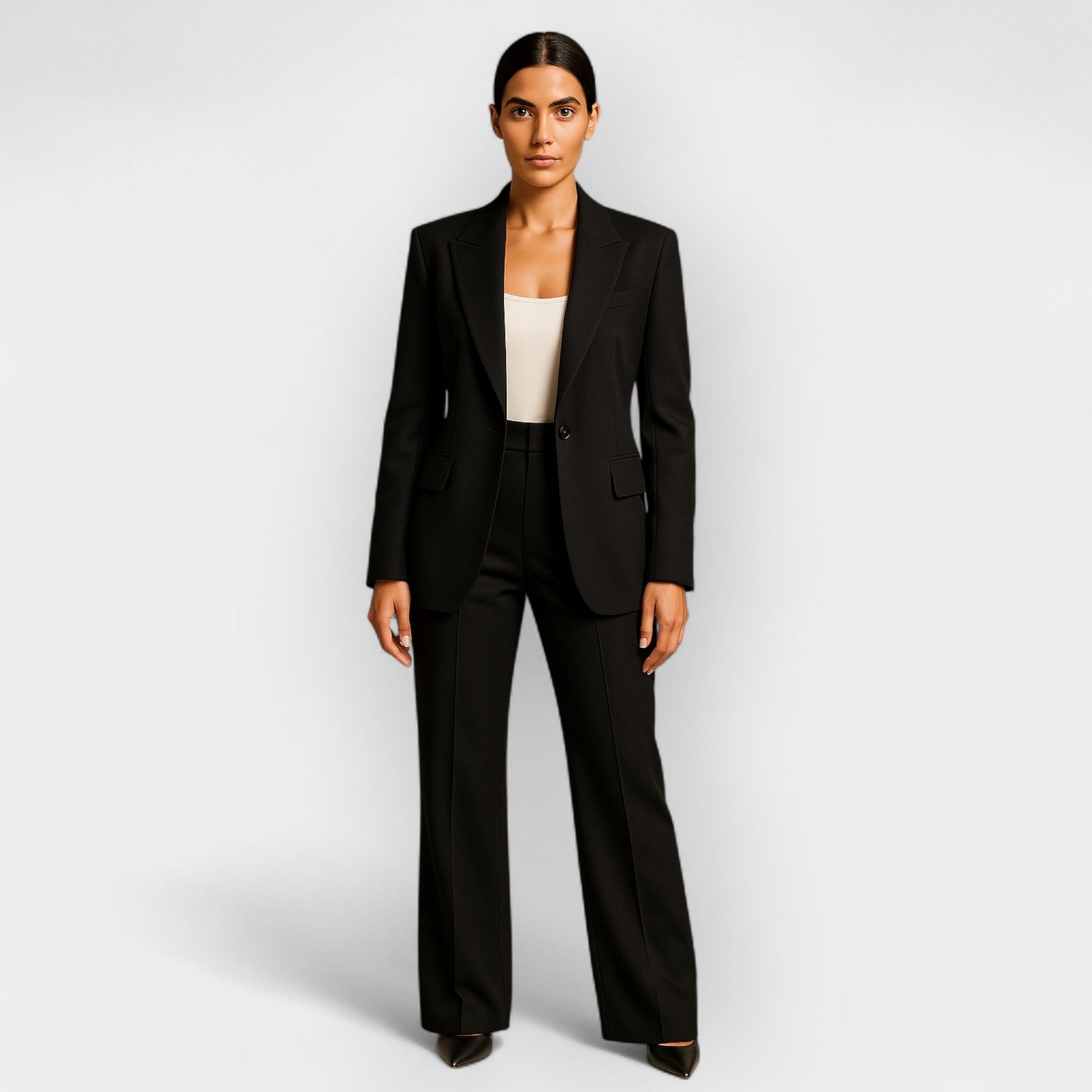Damen-Set aus Mantel und Hose – Ansicht 4