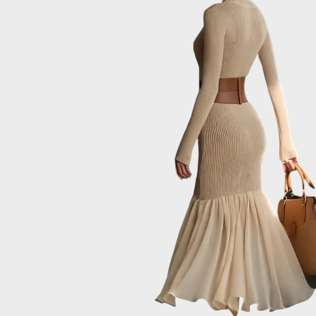 Florentina – Elegantes Strickkleid mit Rollkragen