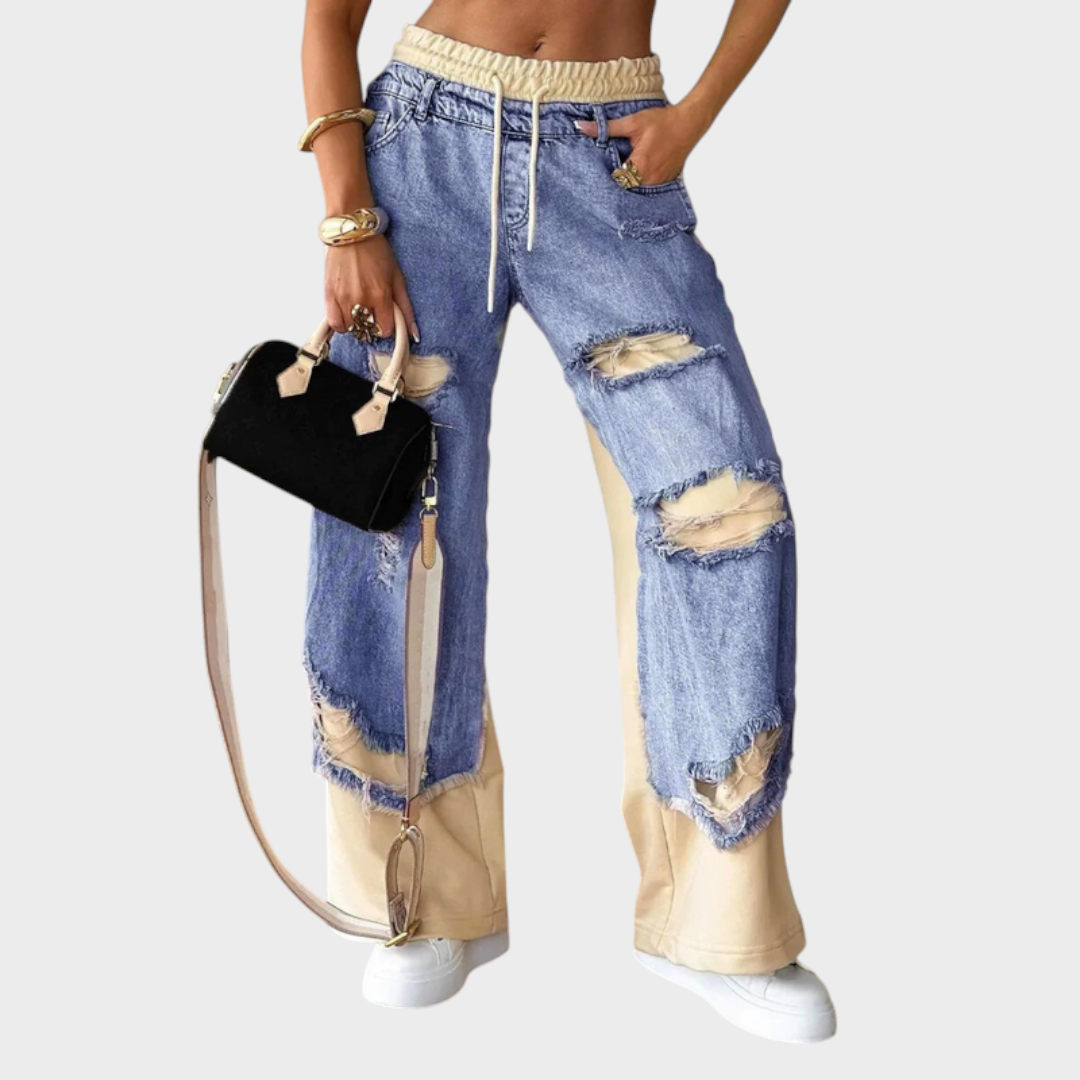 Nova – Jogger-Jeans für Damen mit Destroyed-Details – Ansicht 3