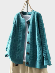 Lorenza – Zopfstrick-Strickjacke für Damen – Ansicht 5