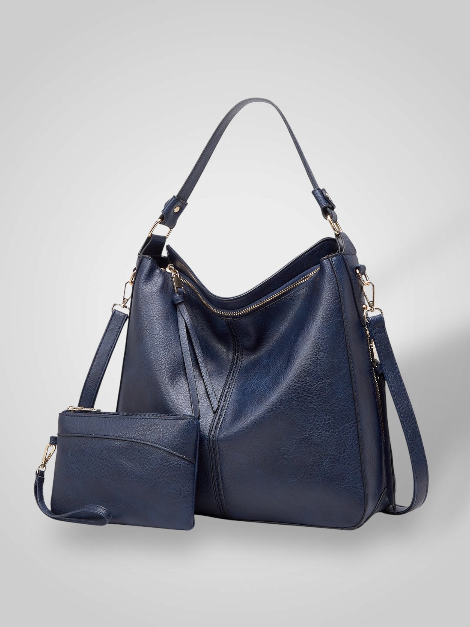Freia – Elegante Lederschultertasche für Damen – Ansicht 14