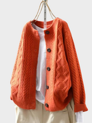 Lorenza – Zopfstrick-Strickjacke für Damen – Ansicht 4