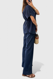 Lani – Lockeres zweiteiliges Damen-Set mit Hemd und gerader Hose – Ansicht 6