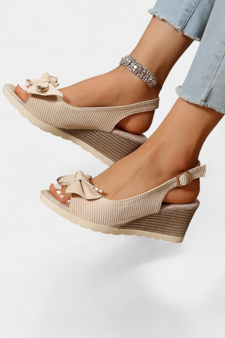 Damen-Plateausandalen Beatriz mit Schleife und Riemen – Ansicht 6