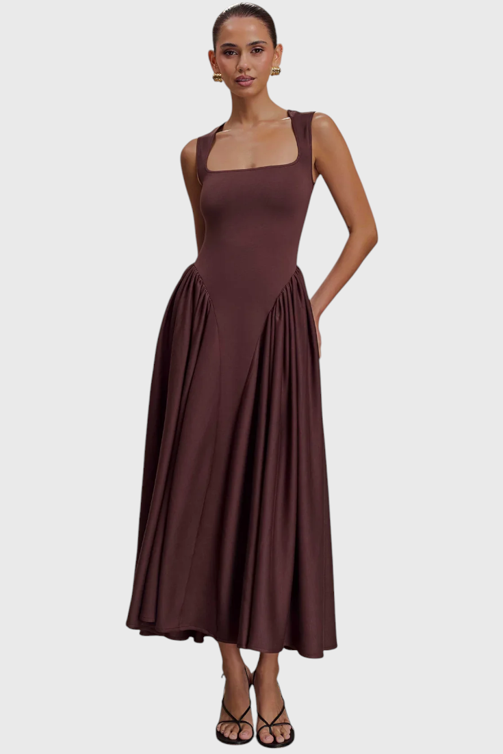 Verona – Midikleid für Damen mit eckigem Ausschnitt – Ansicht 4