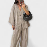 Damen-Freizeitset Jacqueline mit Top und Hose – Ansicht 4