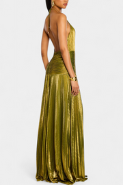 Emma – Metallic-Neckholderkleid für Damen mit offenem Rücken – Ansicht 4