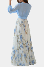 Eliane – Florales Maxikleid für Damen mit V-Ausschnitt – Ansicht 4