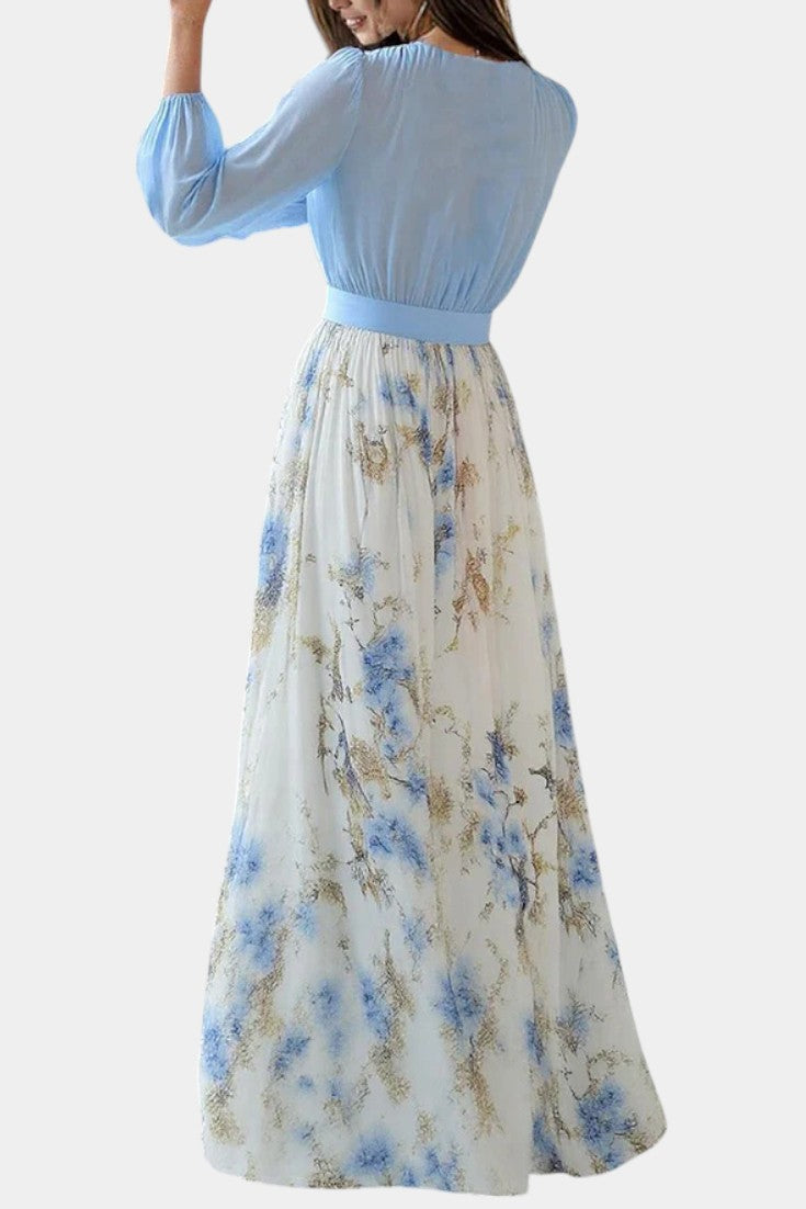Eliane – Florales Maxikleid für Damen mit V-Ausschnitt – Ansicht 4