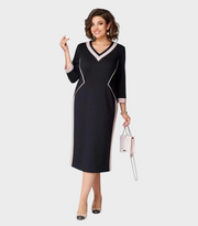 Allana – Elegantes Damenkleid mit V-Ausschnitt – Ansicht 2