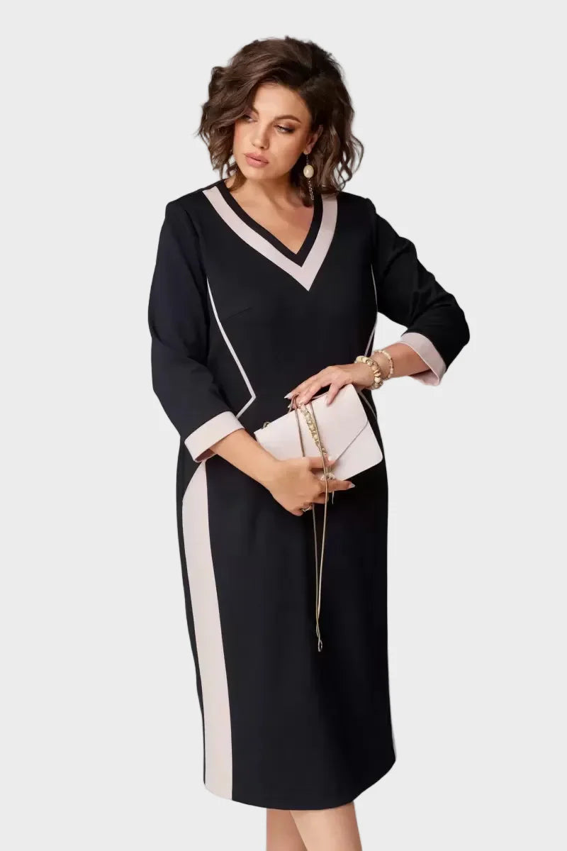 Alexa – Elegantes Midikleid mit V-Ausschnitt – Ansicht 6